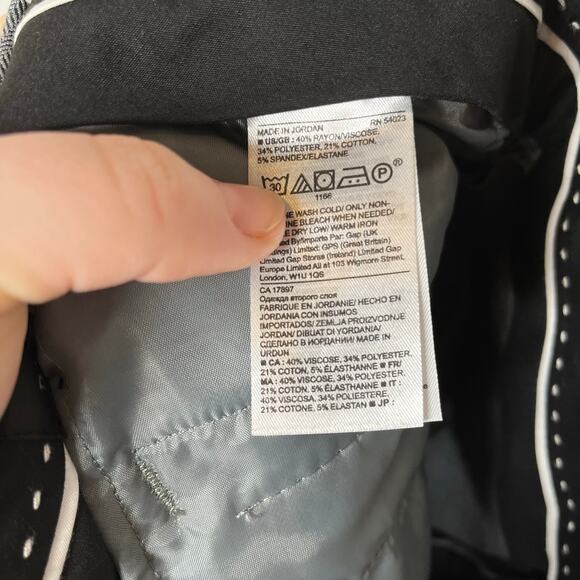 BANANA REPUBLIC Sloan Ankle Button Trousers Gray Size 8 - Picture 8 of 11